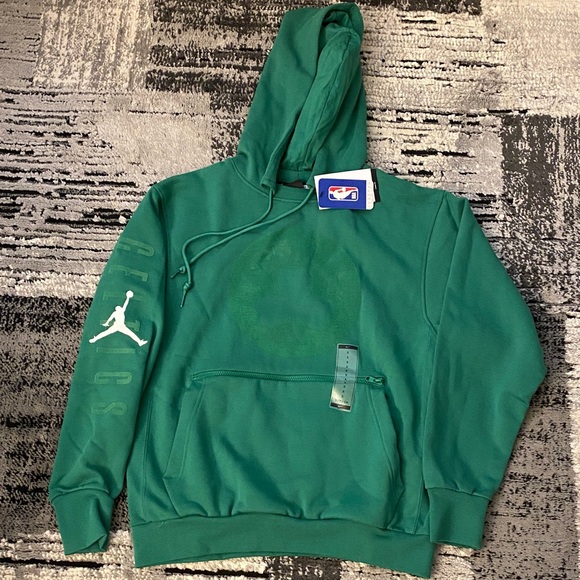 New Men’s Nike Air Jordan Boston Celtics NBA Statement Hoodie - Picture 1 of 7